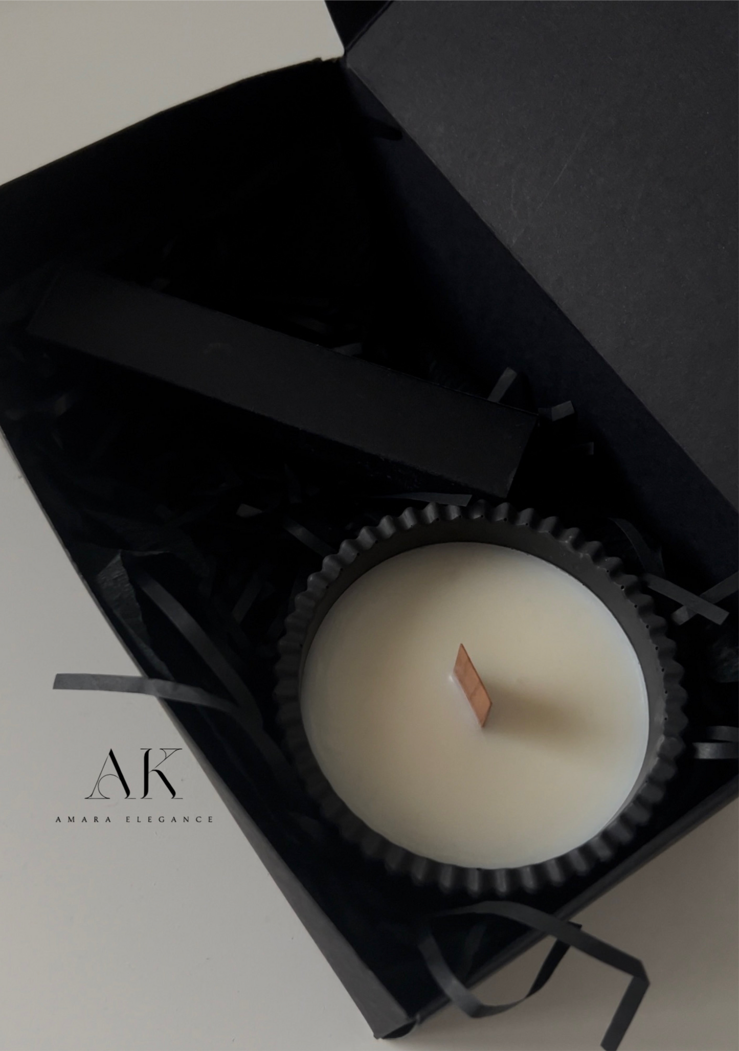 Black Potted Candle Small