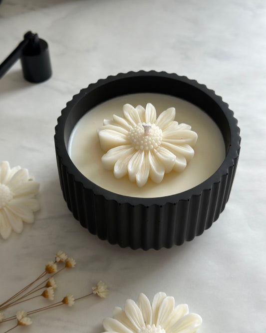 Black Potted Candle